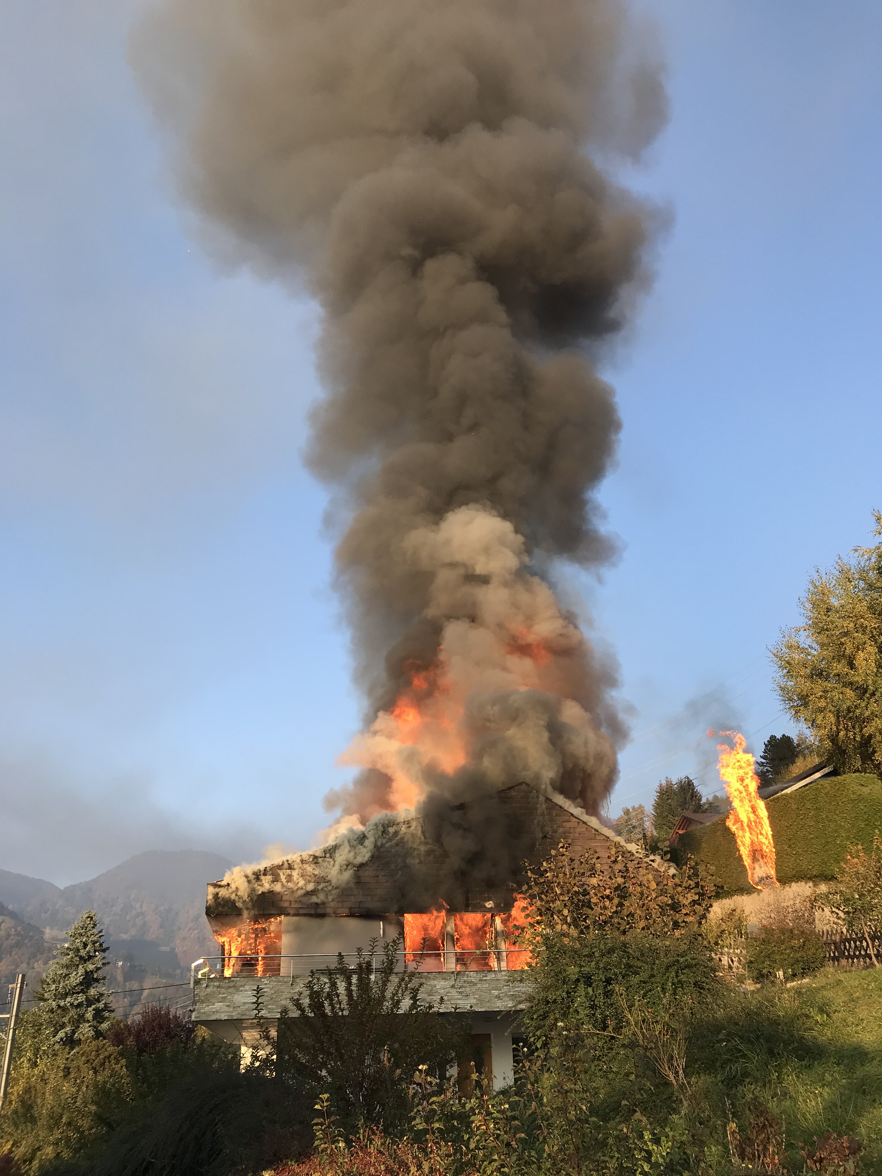 Incendie à Montreux: une villa a été détruite